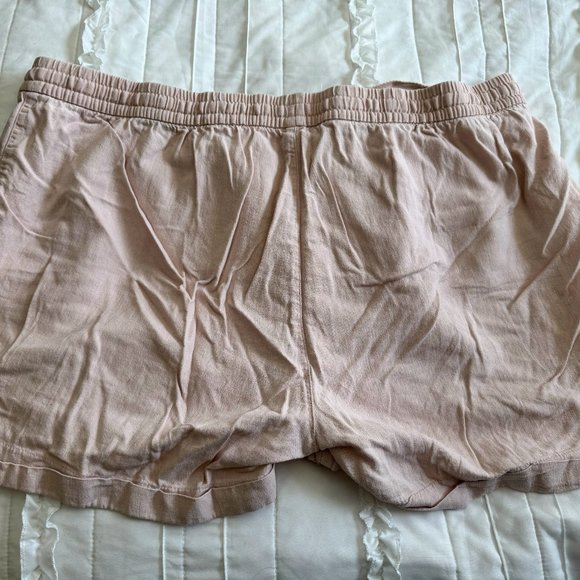 Old Navy Woman's XXL Pink Linen Drawstring Shorts - Picture 5 of 5